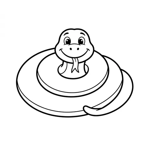 Easy Snake Coloring Page — Coiled Up With a Smile