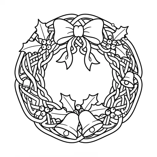 Christmas Wreath Coloring Page for Adults — Made with Celtic Knot