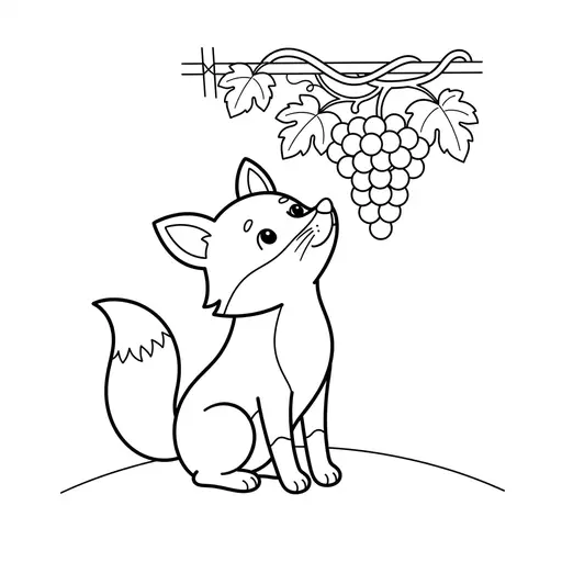 Grape Coloring Page — Looking Up at Grapes