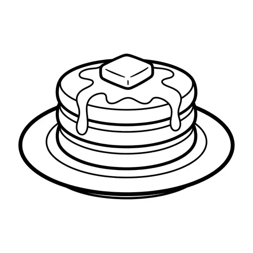 Easy Maple Syrup Coloring Page — Stack With Melting Butter