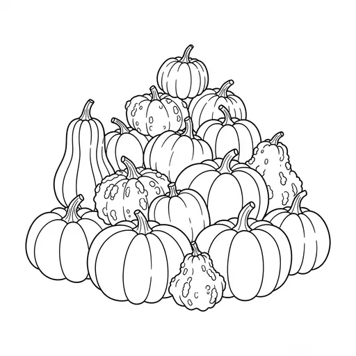 Pumpkin Coloring Page for Adults — Heap of Heirloom Pumpkins