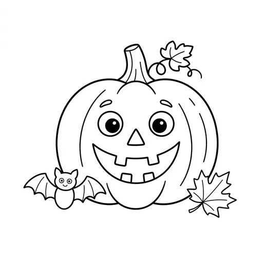 Easy Jack-O-Lantern Coloring Page — With a Gap-Toothed Grin