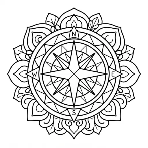 Mandala Coloring Page for Adults — Ornate Floral Mandala Design