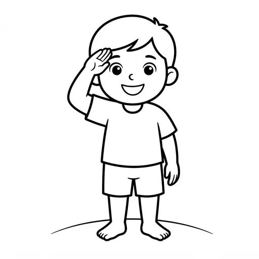 Easy Veterans Day Coloring Page — Saluting with a Big Smile