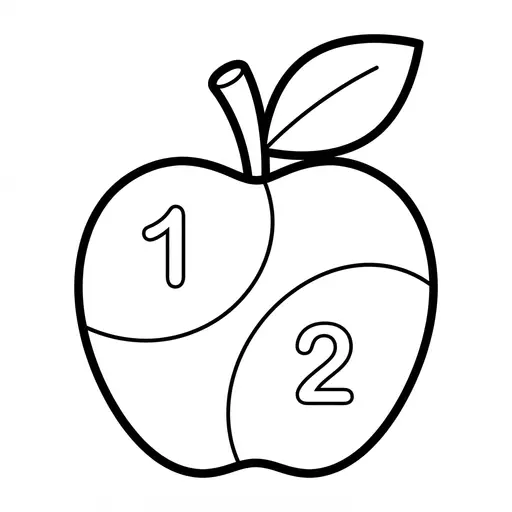Easy Color By Number Coloring Page — Divided Into Numbered Sections