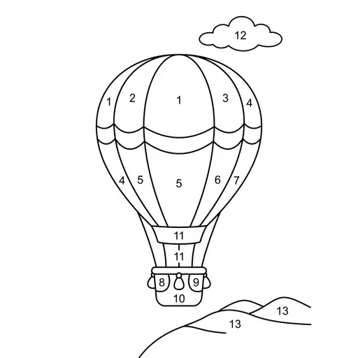 Color By Number Coloring Page — Color By Number With Numbered Sections