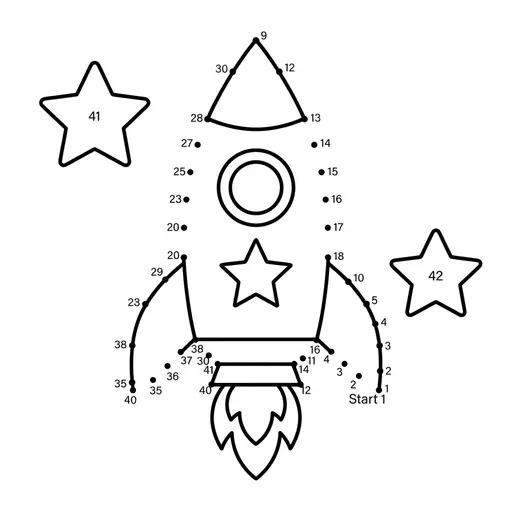 Dot To Dot Coloring Page — Dot to Dot with Stars