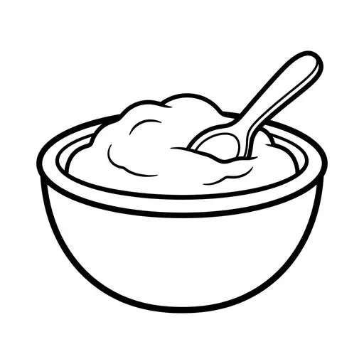 Easy Thanksgiving Coloring Page — In a Small Serving Bowl