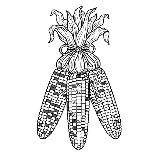 Corn Coloring Page for Adults — Tied With Twine