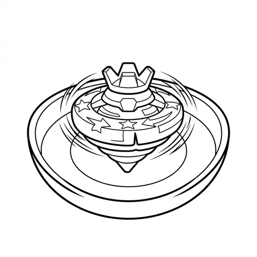Toy Coloring Page — Spinning in an Arena