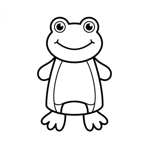 Easy Puppet Coloring Page — Simple Hand Puppet Design
